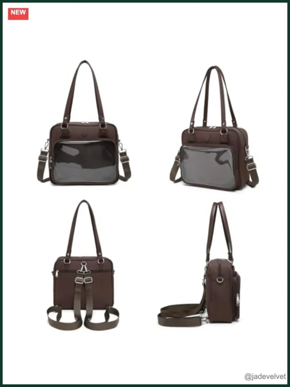 Large Ita Crossbody Backpack with Pins Display Window
